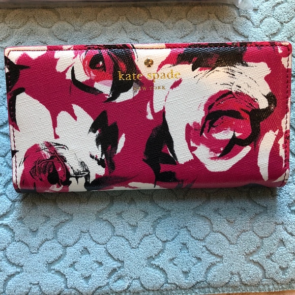 (2) KATE SPADE CEDAR STREET ROSE WALLETS NWT - Picture 5 of 8